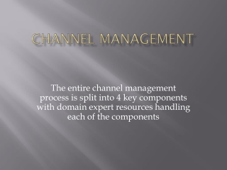channel management- 99YRS