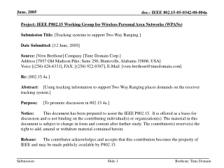 Project: IEEE P802.15 Working Group for Wireless Personal Area Networks (WPANs)