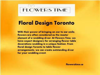 Flowerstime.ca - floral design toronto