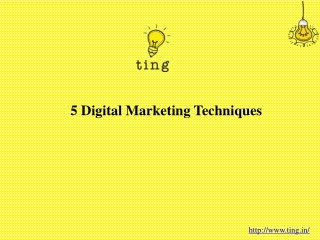 5 Digital Marketing Techniques