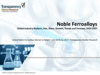 Noble Ferroalloys Market Global Industry Analysis and Forecast Till 2027