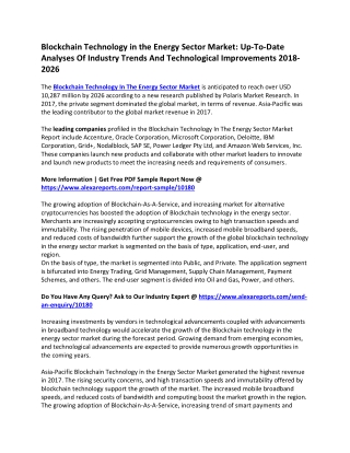 Blockchain Technology in the Energy Sector Market: Up-To-Date Analyses Of Industry Trends 2026