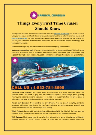 Things Every First Time Cruiser Should Know