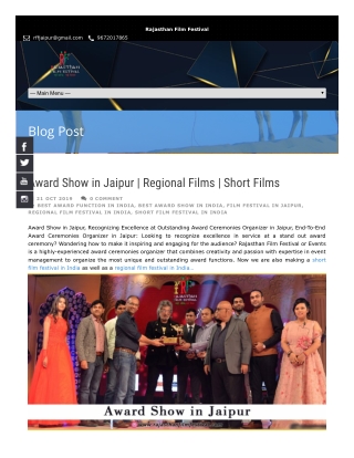 Award show in Jaipur, Rajasthan, india