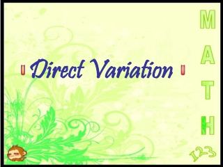 Direct Variation