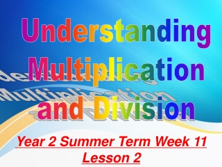 Understanding Multiplication and Division