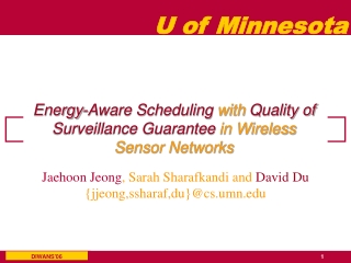 Energy-Aware Scheduling with Quality of Surveillance Guarantee in Wireless Sensor Networks