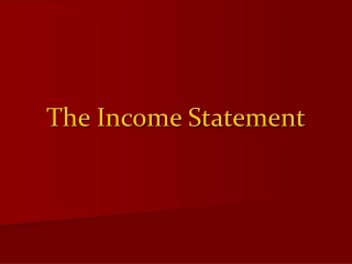 The Income Statement