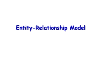 Entity-Relationship Model