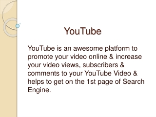 Buy YouTube Video Promotion Services to Make Famous Your Video Worldwide