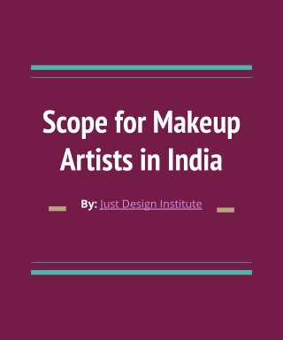 Scope for Makeup Artists in India