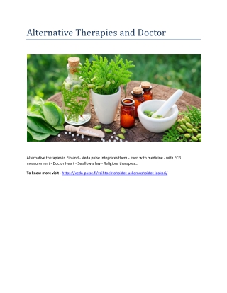 Alternative Therapies and Doctor