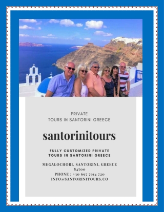 Exclusive Santorini Shore Excursion Tour Designed to Please You