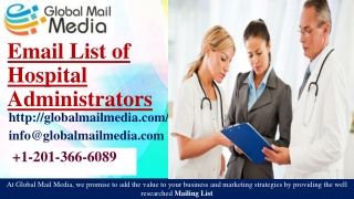 Email List of Hospital Administrators