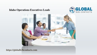 Idaho Operations Executives Leads