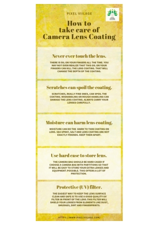 How to take care of camera lens coating?