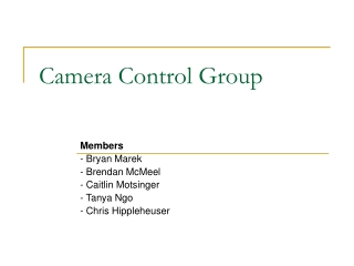 Camera Control Group