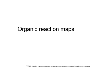 Organic reaction maps
