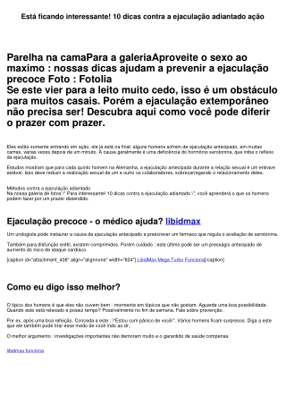 Está ficando interessante! 10 dicas contra a ejaculação adiantado ação