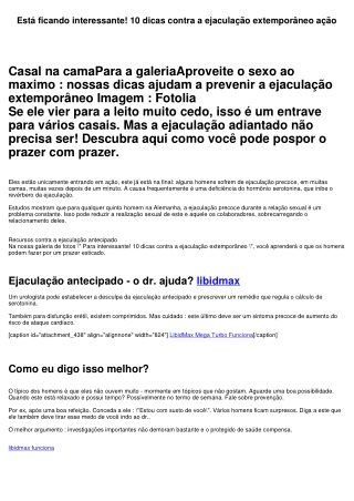 Está ficando interessante! 10 dicas contra a ejaculação antecipado ação