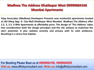 Vijay Associates Wadhwa Group The Address Mumbai Project