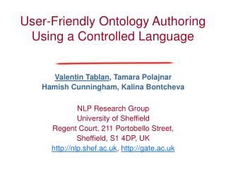 User-Friendly Ontology Authoring Using a Controlled Language