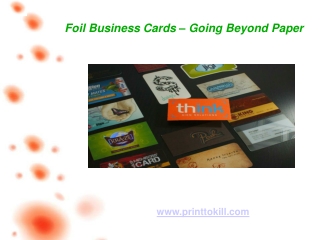 Foil Business Cards – Going Beyond Paper