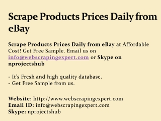 Scrape Products Prices Daily from eBay