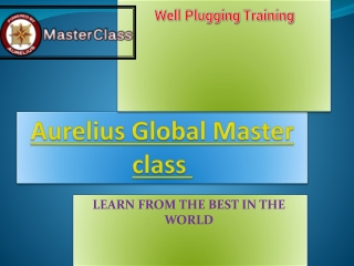 WELL PLUGGING TRAINING