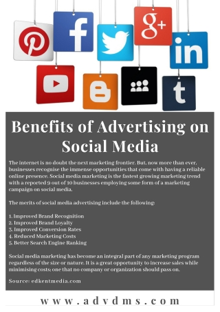 Benefits of Advertising on Social Media