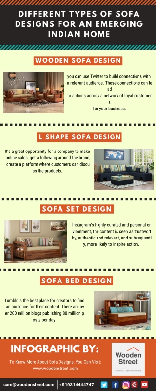 Different Types of Sofa Designs For An Emerging Indian Home