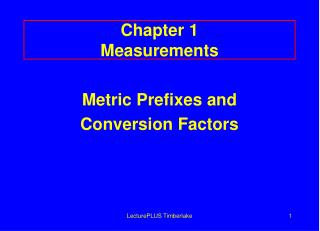 Chapter 1 Measurements