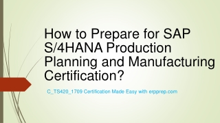 SAP C_TS420_1709 Certification Guide and Latest Questions Answers