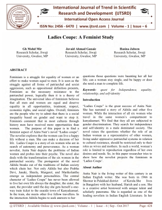 Ladies Coupe A Feminist Study