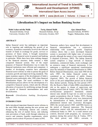Libralization It's Impact on Indian Banking Sector