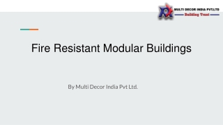 Fire Resistant Modular Buildings