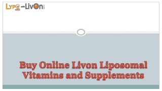 Livon Liposomal Vitamins and Supplements