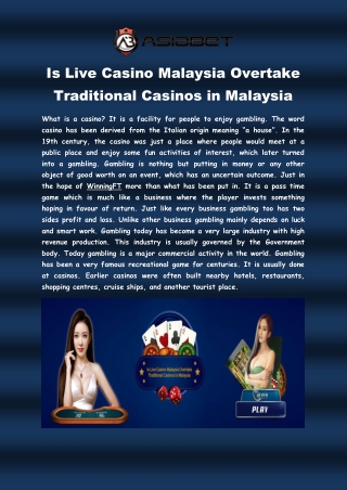 Is live casino malaysia overtake traditional casinos in malaysia