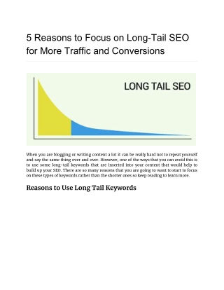 5 Reasons to Focus on Long-Tail SEO for More Traffic and Conversions