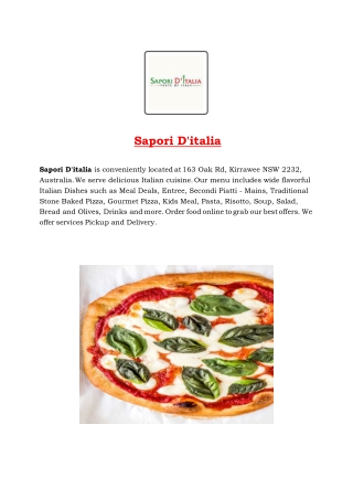 Sapori D'italia-Kirrawee - Order Food Online