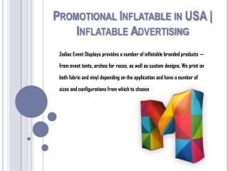Promotional Inflatable in USA | Inflatable Advertising