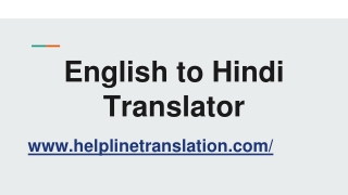 English to Hindi translator