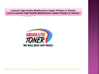 Lexmark High Quality Multifunction Copier Printers in Toronto