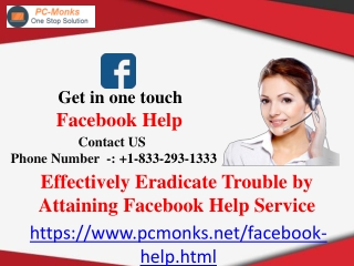 Effectively Eradicate Trouble by Attaining Facebook Help Service