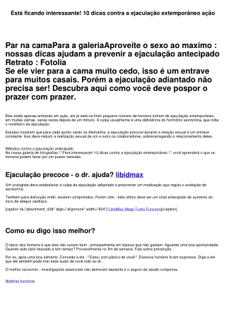 Está ficando interessante! 10 dicas contra a ejaculação antecipado ação