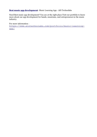 Best music app development- Music Learning App - AIS Technolabs