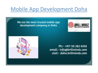 Mobile App Development Company Doha | Brillmindz