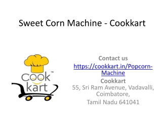 Buy Sweet Corn Machine at Cookkart