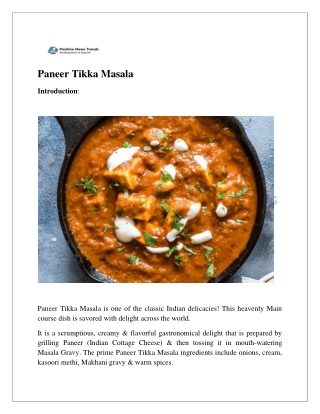 Paneer Tikka Masala | Easy & Step by Step Paneer Tikka Recipe