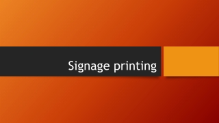 Signs Printings